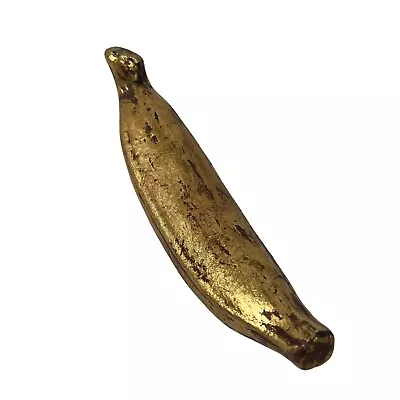 Ceramic Gold Banana Heavy Fruit Red Undertone Large Vintage MCM Monkey • $32.99