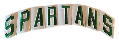 Michigan State Spartans Ncaa College White Green Arched Letters Patches Set Of 8 • $12.95