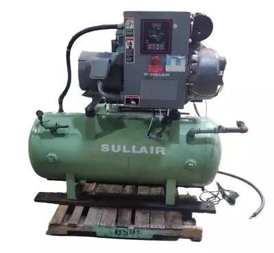 $5399.95 • Buy Sullair Air Compressor 3-Phase 15HP 120-Gallon 208-230/460V 1750RPM Pre-Owned