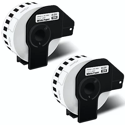 2 Roll DK2210 Continuous Labels For Brother QL-720NW 29mmx30.48m Permanent Core • $17.99
