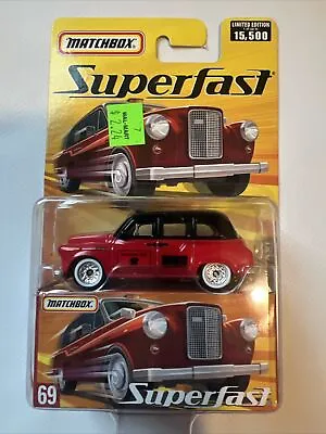 Matchbox Superfast London Taxi Red White Walls #69 D1 • $10.99