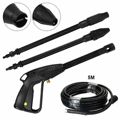 £13 • Buy High Pressure Washer Spray Gun & 5M Washing Hose Kit For Car Jet Lance 160 Bar