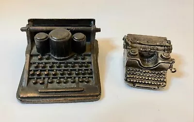 Lot Of 2 Miniature Vintage Die Cast Metal Antique Typewriters Trinket Box • $9.97