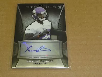 2013 Bowman Sterling XAVIER RHODES AUTOGRAPH/AUTO VIKINGS ROOKIE T1987 • $3.25