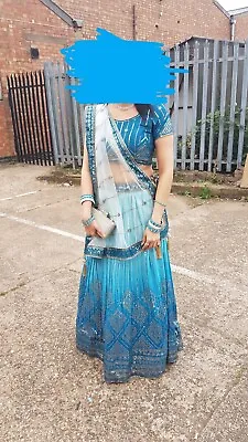 Womens Indian Asian Lehenga/chaniya Choli Worn Once Fully Stitched Outfit • £62.99