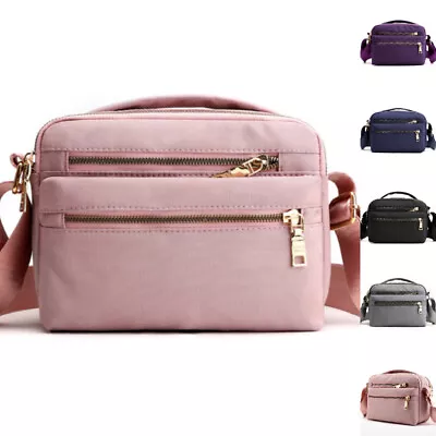 Ladies Nylon Shoulder Bag Waterproof Multi-pocket Handbags Crossbody Bag TY • £15.30