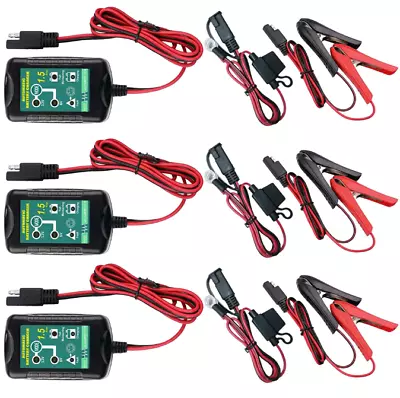3 PCS 6V 12V Automatic Battery Charger Maintainer Trickle Float Motorcycle Car • $44.49