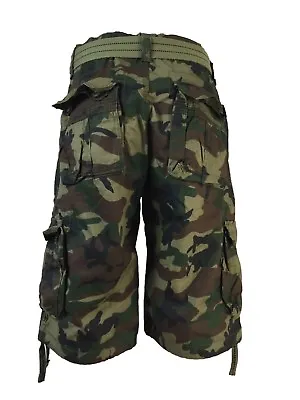 Men's FOCUS Army Camo Cargo Shorts Sizes: 30 - 44 • $29.99