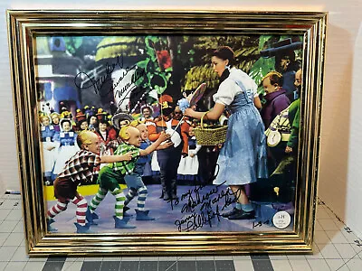 Wizard Of Oz COA Framed Photo Signed By Munchkins Mickey Carroll & Jerry Maren • $175