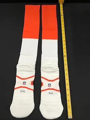 Miami Dolphins Team Issued Nike White/orange Game Socks Sz Xx-large Free S&h New • $9.99