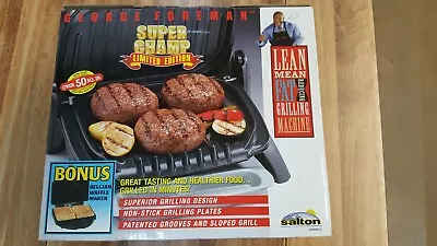 George Foreman Indoor Grill - SUPER CHAMP *LIMITED EDITION* Includes Waffle Makr • $34.98