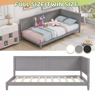 Solid Wood Modern Daybed​ Sofa Bed Twin/Full Size Platform Bed Frames Guest Bed • $218.79