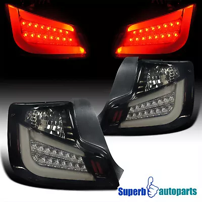 Fits 2011-2013 Scion TC Glossy Black LED Tail Lights Brake Lamps Dark Smoke • $159.58