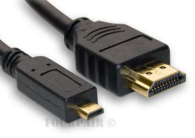 3ft High Speed Micro HDMI Cable Male Converter 4K GoPro HERO 9 8 7 6 5 4 Black • $4.95