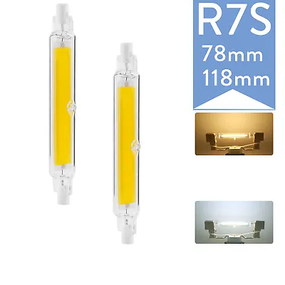 78mm 118mm 6W 12W Dimmable R7s LED COB Bulb Ceramic Glass Tube Light J Type RD • $0.88