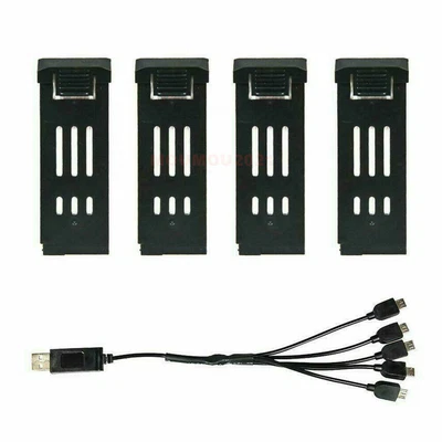 $30.93 • Buy NEW 3.7v 1200mah Rechargeable Lipo Battery W/ Charger Units For E58 Rc Drone U+ 