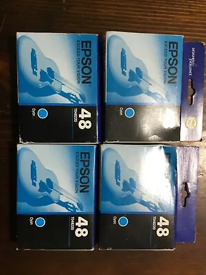 Lot 4 Epson 48 Ink T048220 Cyan All New And Sealed • $30