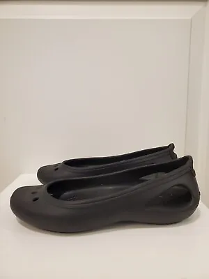 Crocs Women's Kandee Flat Black Size 6 • £7.71