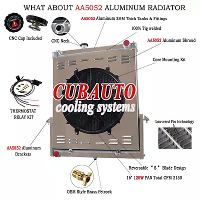 3Row Radiator+Shroud+Fan Relay Fit 01-12  Nissan GU Patrol Y61 4.2L Turbo Diesel • $339