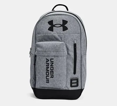 Under Armour Unisex UA Halftime Backpack 22L Pitch Gray School College Work • £31.49