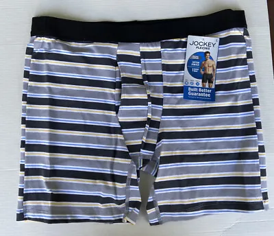 Jockey Mens Flex 365 Cotton Stretch Cool Fresh Stripe Boxer Brief Style 009861 • $5