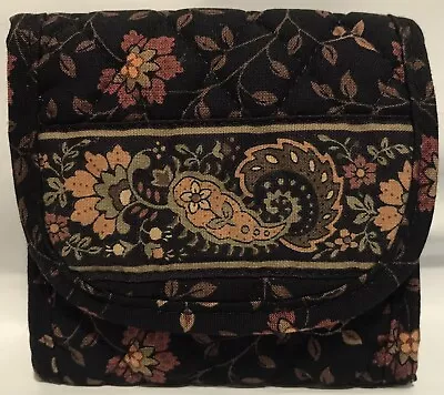 Vera Bradley Rare Retired Black Walnut Pocket Wallet Excellent • $29.50