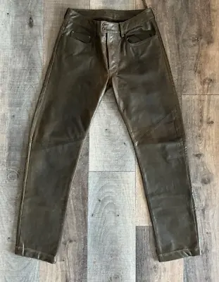 Diesel Exquisite Upscale Designer Luxury Men's Brown Leather Pants • $249.99