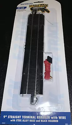 Bachmann #44410 HO SCALE 9  STRAIGHT TERMINAL RERAILER STEEL E-Z TRACK NEW • $15.37