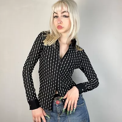 S/38 - Y2K Polka Dots Zip Up Top • £14.48