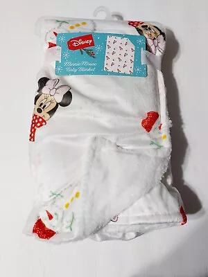 Disney Baby Minnie Mouse Blanket 30x40  White Snowman Fleece New • $24.99