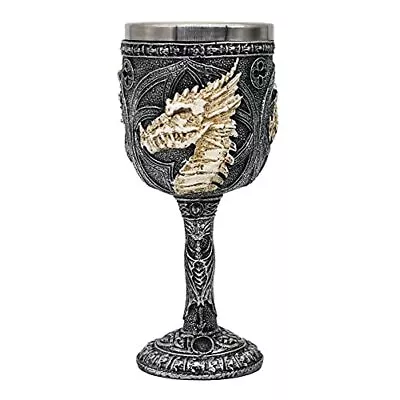 Medieval Skull Got Dragon Goblet 7oz D&d Wine Goblets Chalices Dungeons And Drag • $27.20