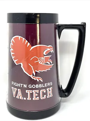 Vintage Virginia Tech Fighting Gobblers Fight’n Hokies Mug Thermos Made USA 70s • $21.24