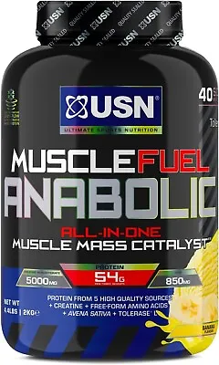 £39.95 • Buy USN Muscle Fuel Anabolic Banana All-in-one Protein Powder 2 Kg (Pack Of 1) 