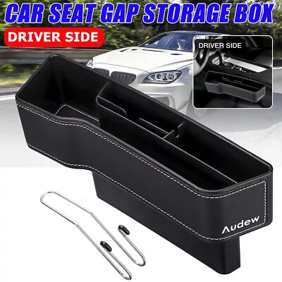 $17.95 • Buy Audew Car Seat Gap Catcher Filler Storage Box Pocket Organizer Holder PU Leather