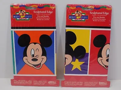 Lot Of 2 Disney Mickey's WALL PAPER Pre-Cut Border 7.7 Sq Ft EACH KIDS ROOM • $15