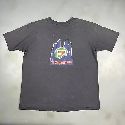 VINTAGE 7-Eleven The Only Game In Town Faded Black T-Shirt Sz XXL Adult • $60