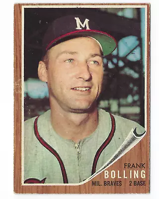 1962 Topps Baseball #130 Frank Bolling GOOD 130 Braves • $2.67