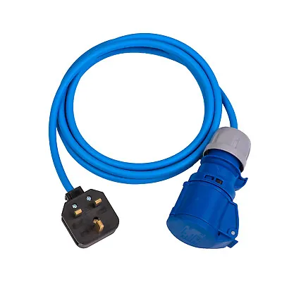 13Amp Plug To 16Amp Socket Caravan Hook Up Adaptor  0.5M - 6M 13A-16A • £21