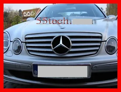 Mercedes W211 Grill E320 E500 E55 Grille  ✅ E350 AMG Silver 2003 2005 2006 2004  • $201.25