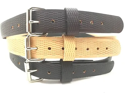 Heavyduty Men Amish Craft Sea Wave Handmade.11/2 W Real Leather Work Belt Casual • $19.99