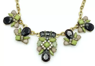 J Crew Brown Green Statement Necklace • $32