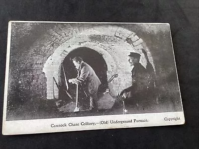 Old Staffordshire  Postcard Cannock Chase Colliery  Furnace   Coal Mine • £12.75