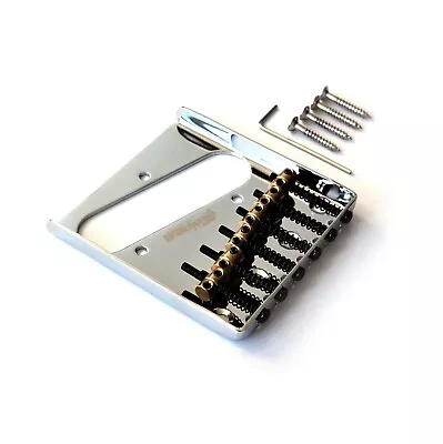 £19.99 • Buy Wilkinson Telecaster Tele Ashtray Bridge - 6 Individual Brass Saddles