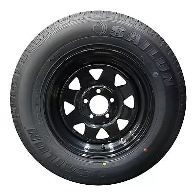 14x6  For Holden HQ 5/120.65 0P Wheel Rim And 185R14c LT Tyre Black Trailer Crvn • $158.43