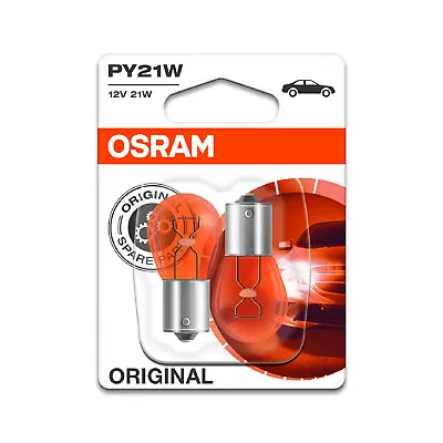 2 X OSRAM PY21W 581 AMBER ORANGE INDICATOR LIGHT CAR BULB 12V 21w 581 INDICATOR • £5.18