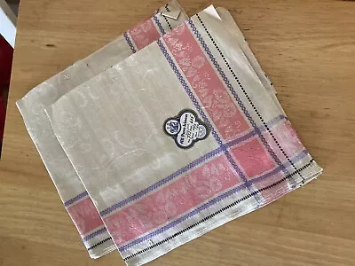 Vintage All Pure Linen Napkins  Czechoslovakia  Set Of 6 NEW • $19.95