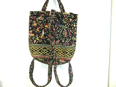 Vera Bradley MING Small Drawstring Backsack Backpack MIMI 11 X 12 X 4 USED • $14.95