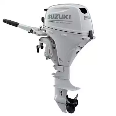 Suzuki Outboard Motor DF20ASW5 | 20HP 4-Stroke White 15 Inch Shaft Tiller • $3155.63