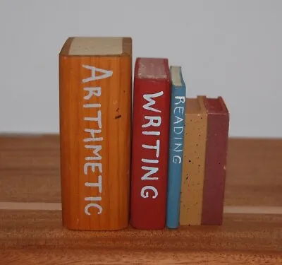 Wooden Miniature Accent Books Set Of 5 Home Decor / Crafts • $18.99