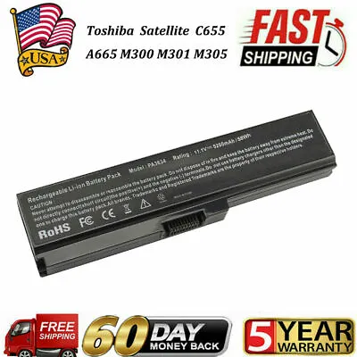 PA3634U-1BRS Laptop Battery For Toshiba Satellite C655 A665 M300 M301 M305 M505  • $16.95